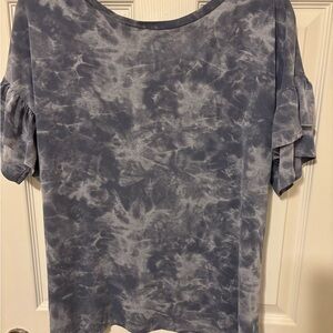 1.4.3. Story by Line Up Cloudy Blue Ruffle Sleeve Top